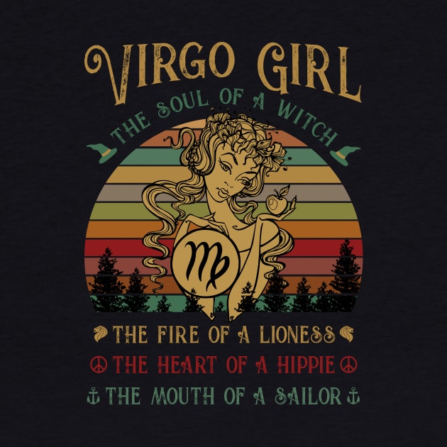 Virgo Girl The Soul Of A Witch Awesome T shirt by TeeLovely